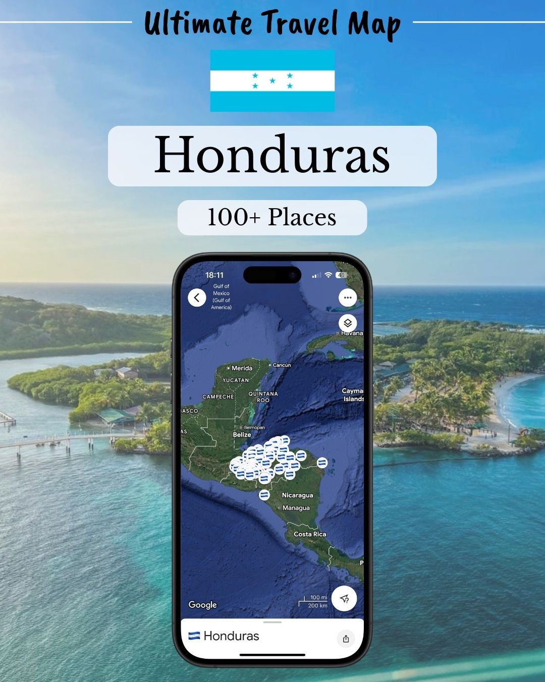 Honduras Travel Map - Sight Maps