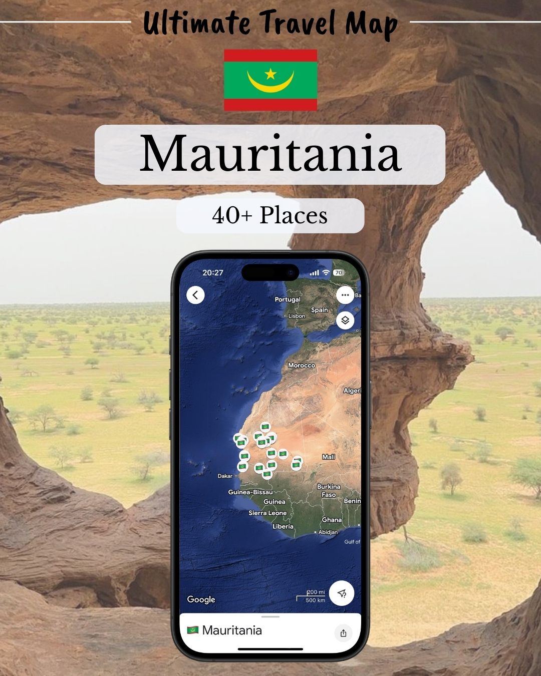 Mauritania Travel Map - Sight Maps