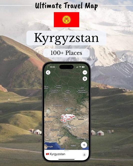 Kyrgyzstan Travel Map - Sight Maps