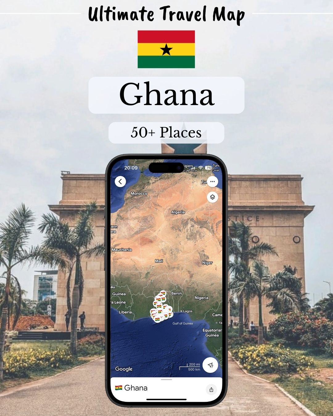 Ghana Travel Map - by Sight Maps