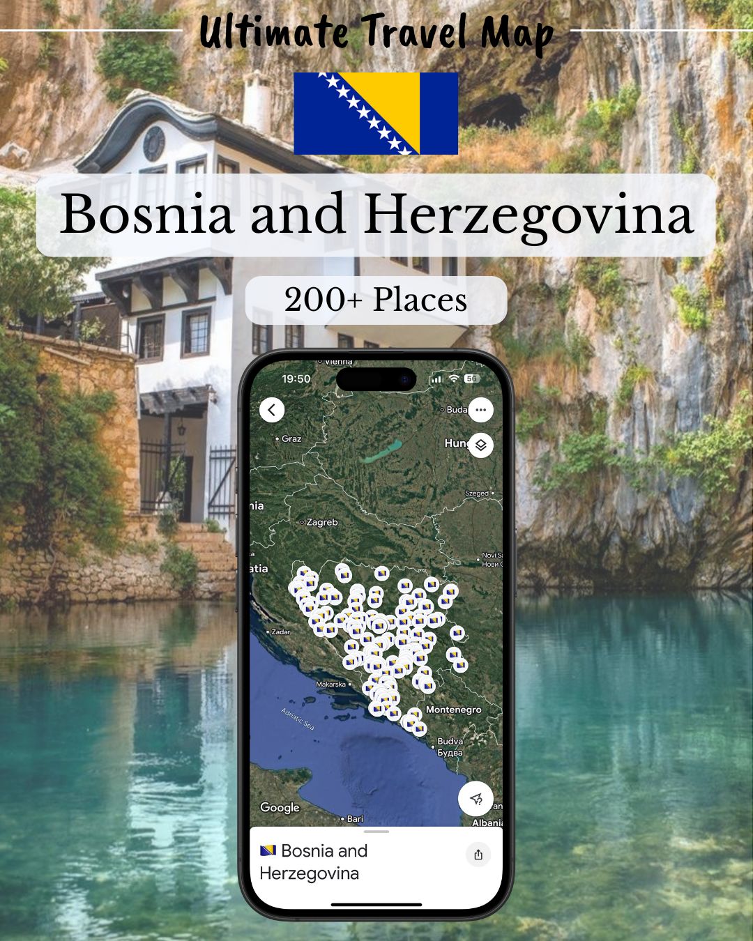 Bosnia and Herzegovina Travel Map - Sight Maps