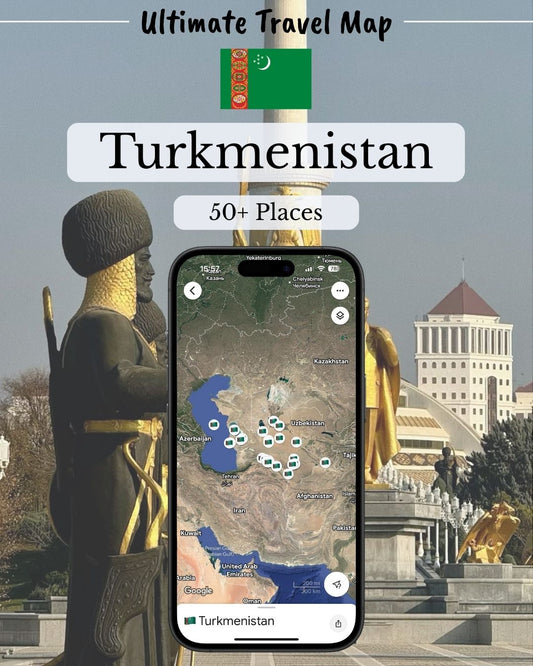 Turkmenistan Travel Map - Sight Maps