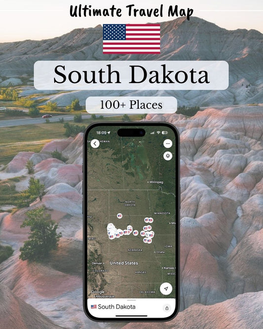 South Dakota Travel Map - Sight Maps
