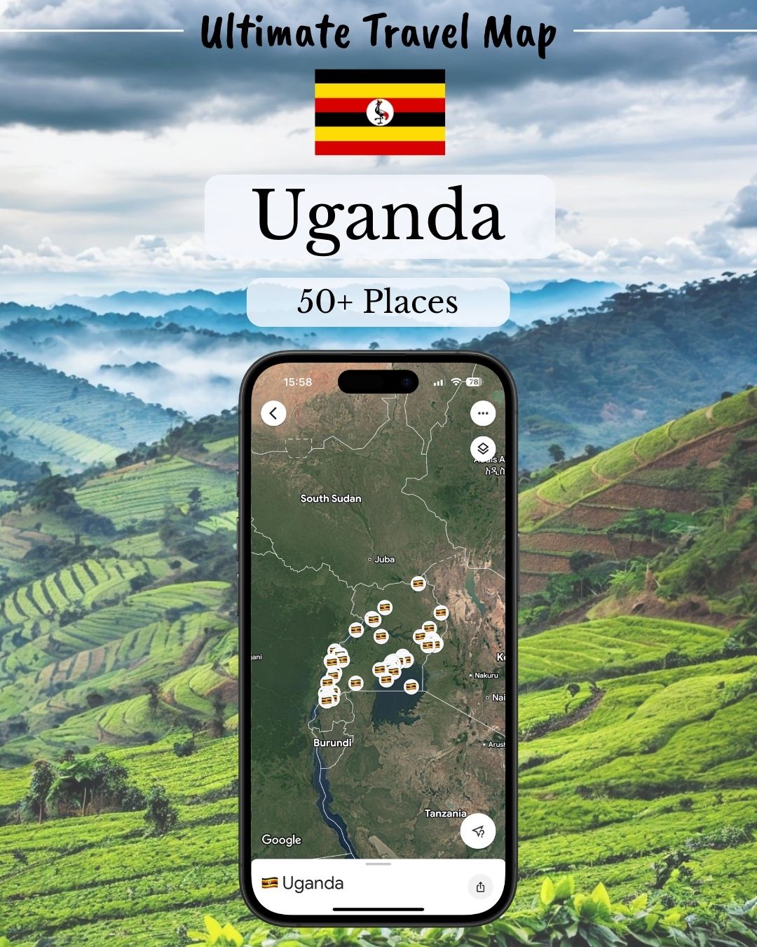 Sight Map Uganda Travel Map - Sight Maps