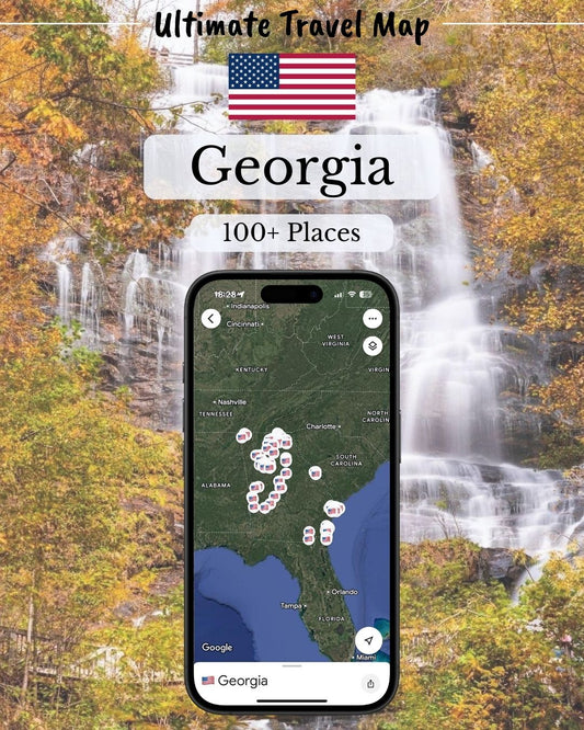Georgia State Travel Map - Sight Maps