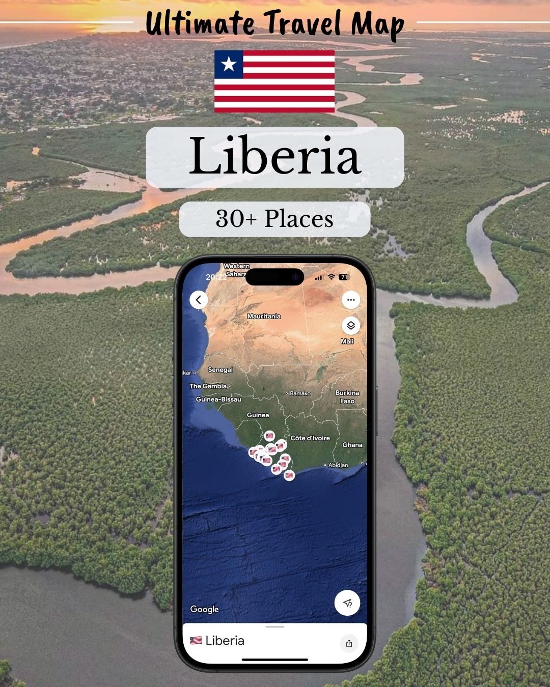 Liberia Travel Map - Sight Maps