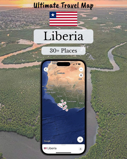 Liberia Travel Map - Sight Maps