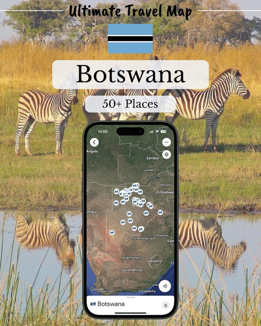 Botswana Travel Map - Sight Maps