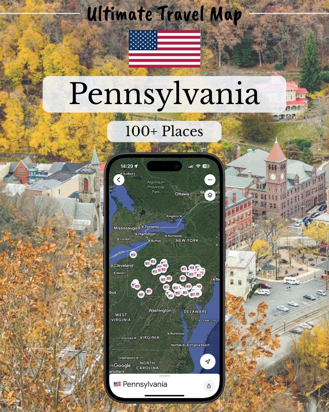 Pennsylvania Travel Map - Sight Maps