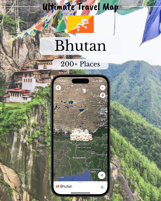 Bhutan Travel Map - Sight Maps