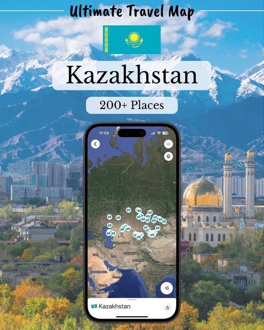 Kazakhstan Travel Map - Sight Maps