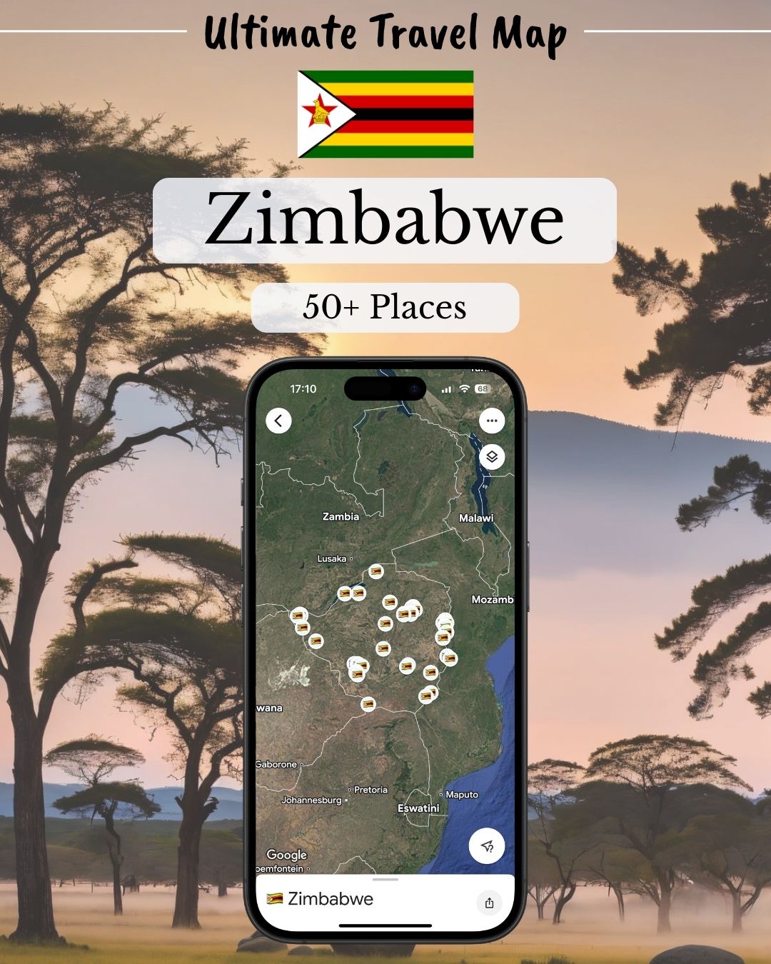 Zimbabwe Travel Map - Sight Maps