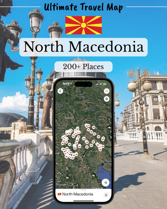 North Macedonia Travel Map - Sight Maps