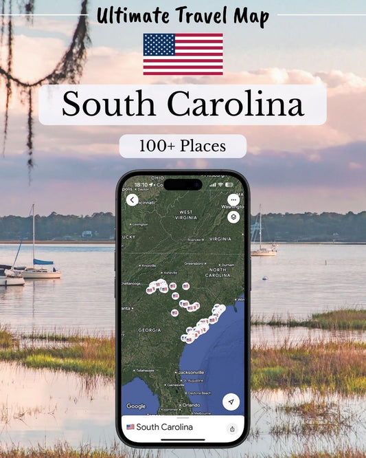 South Carolina Travel Map - Sight Maps