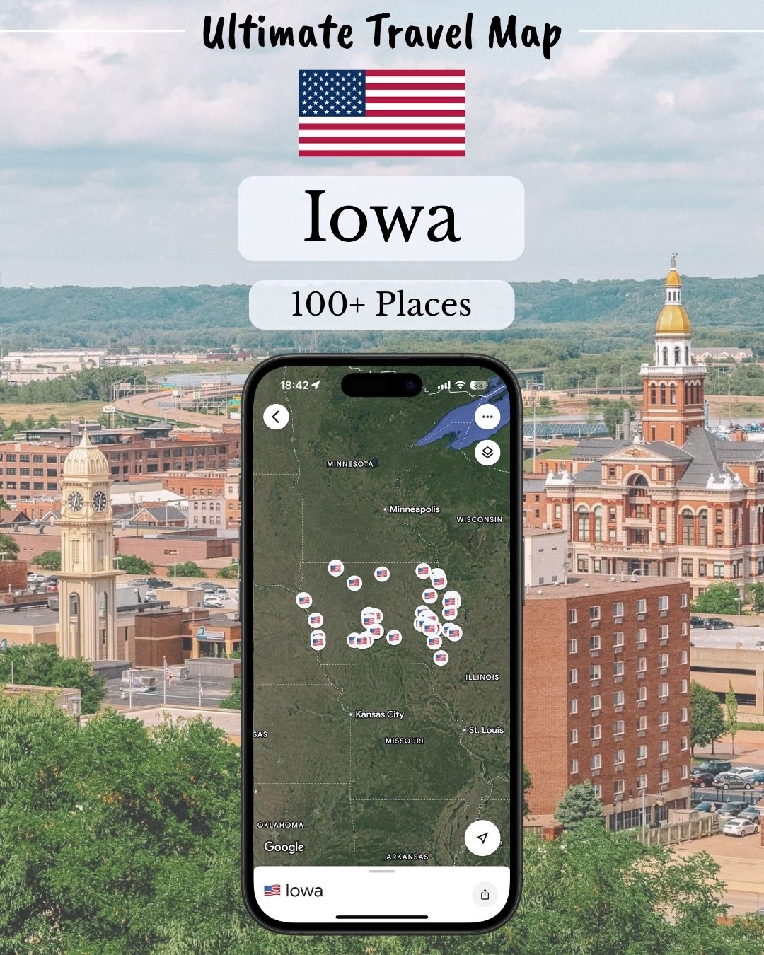 Iowa Travel Map - by Sight Maps