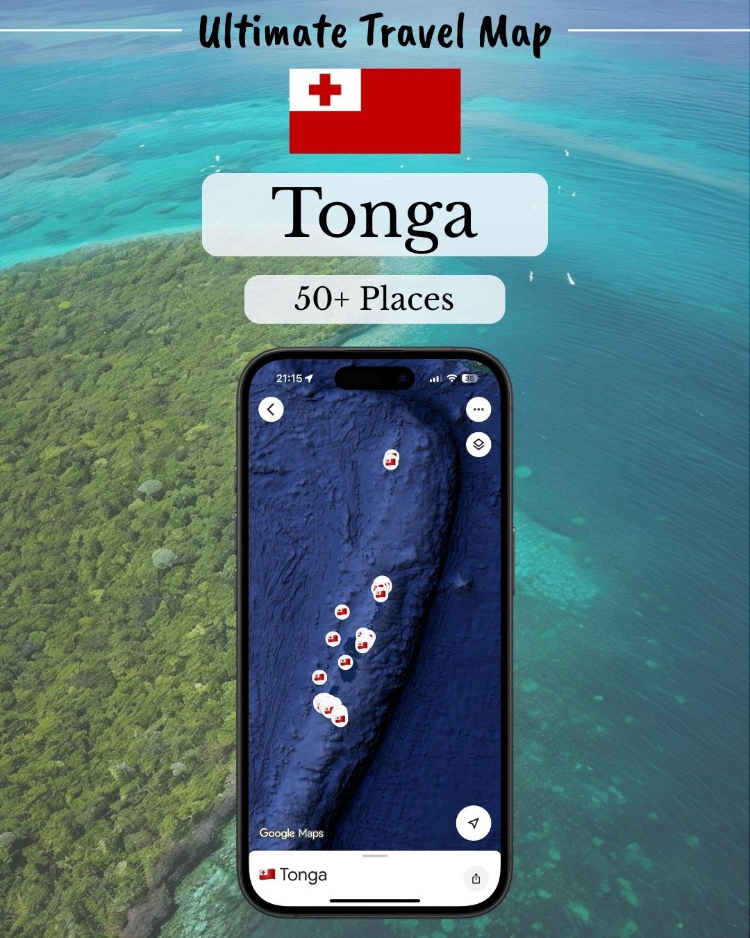 Tonga Travel Map - by Sight Maps