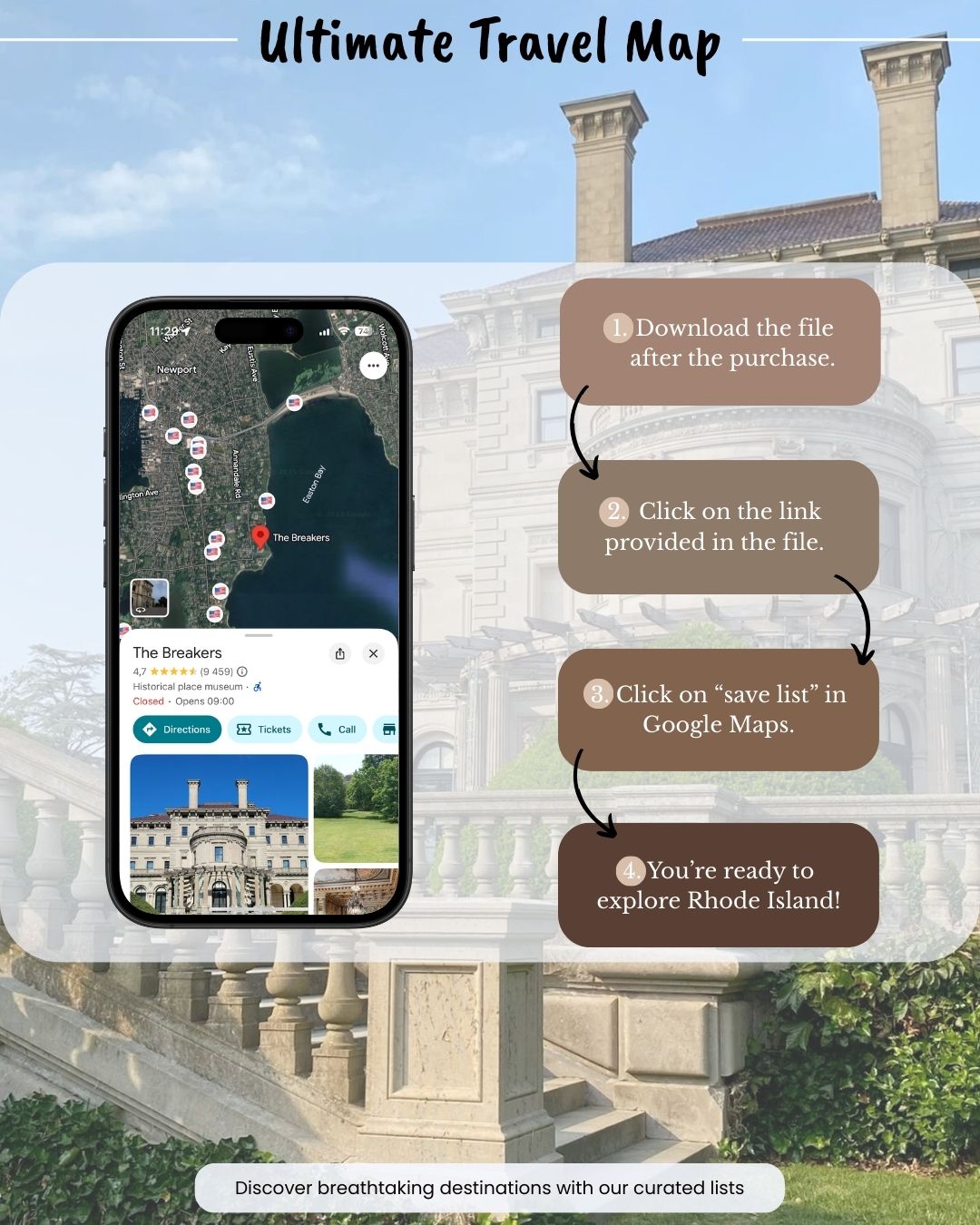 New England Trip Bundle - Sight Maps