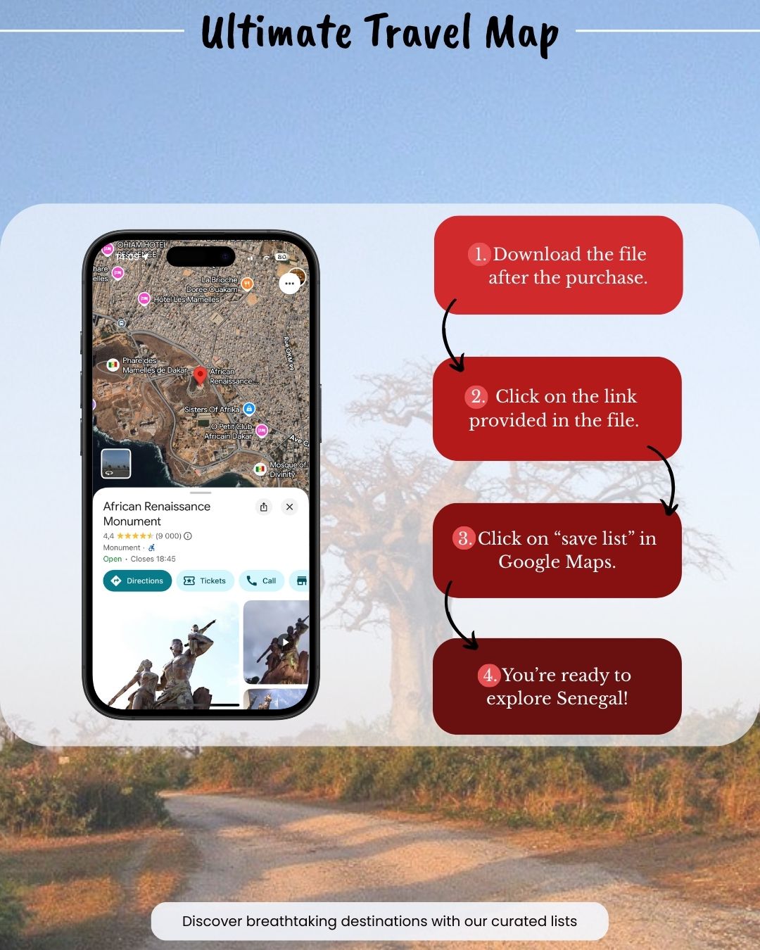 Senegal Travel Map - Sight Maps