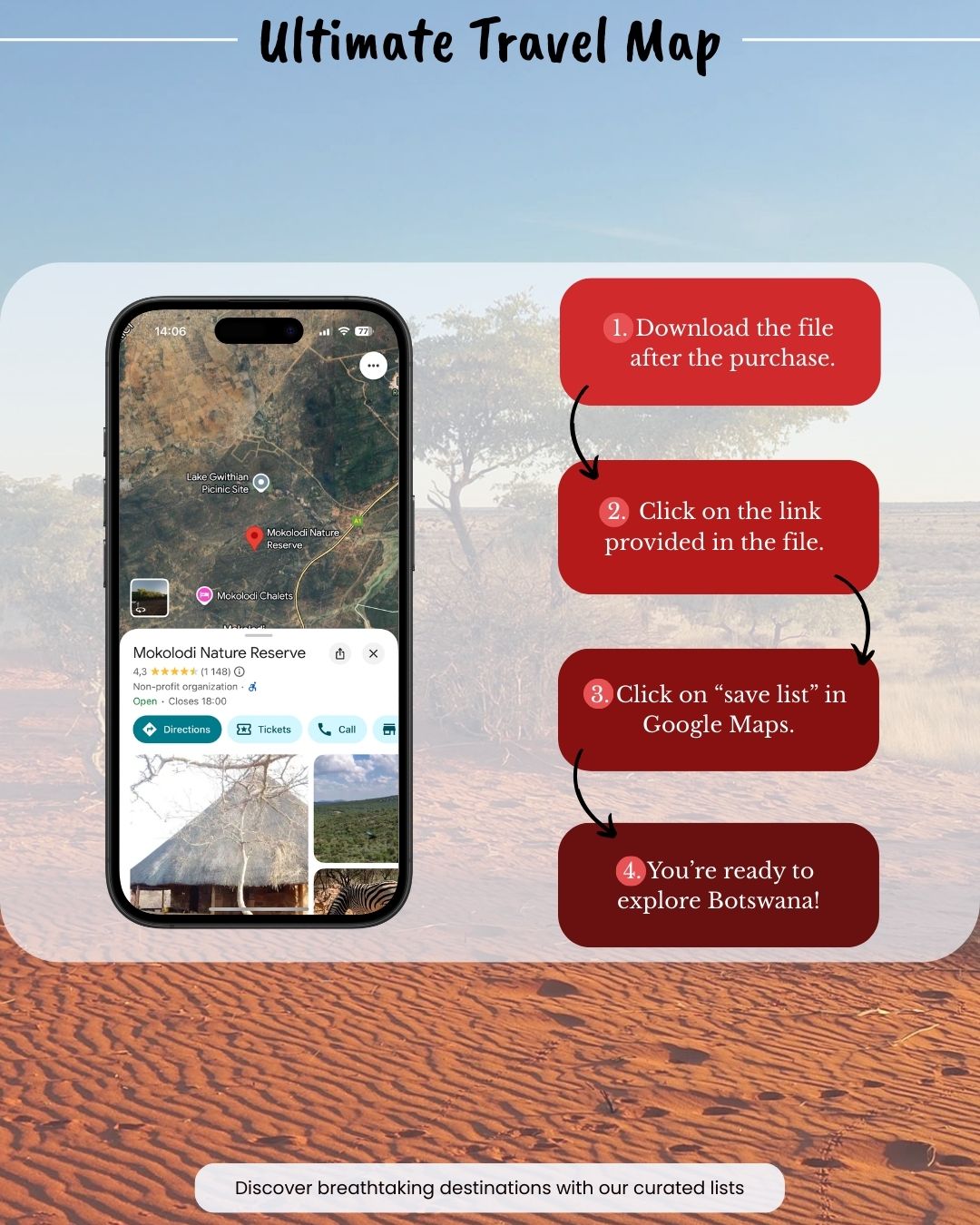 Botswana Travel Map - Sight Maps