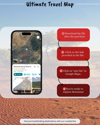 Botswana Travel Map - Sight Maps