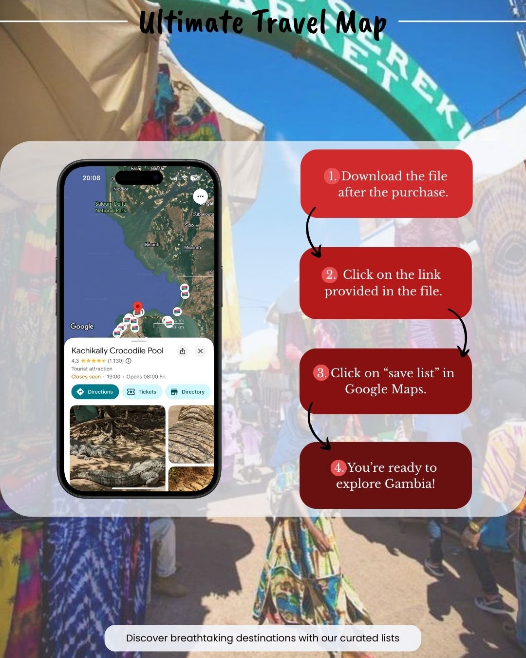 Gambia Travel Map - Sight Maps
