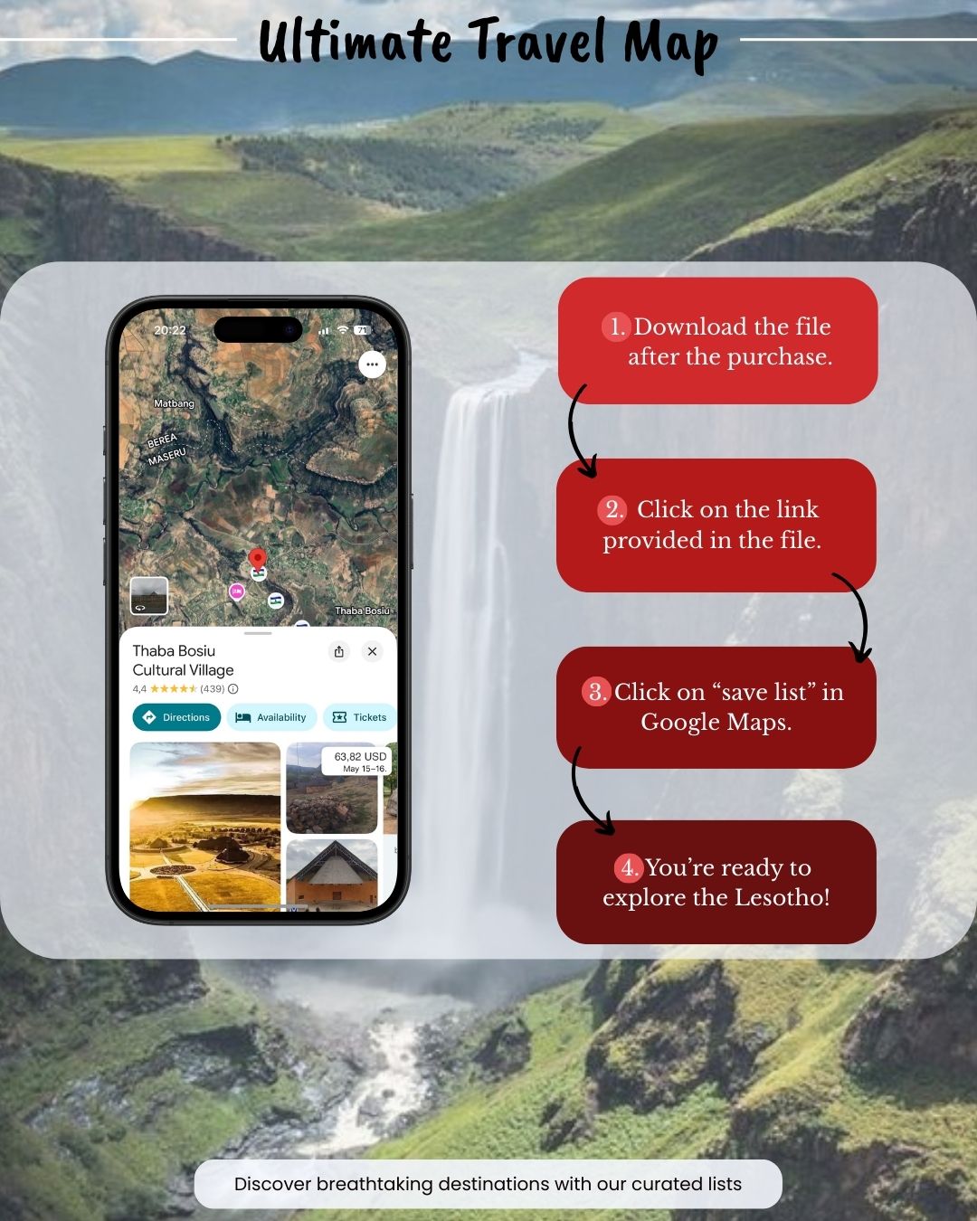 Lesotho Travel Map - Sight Maps