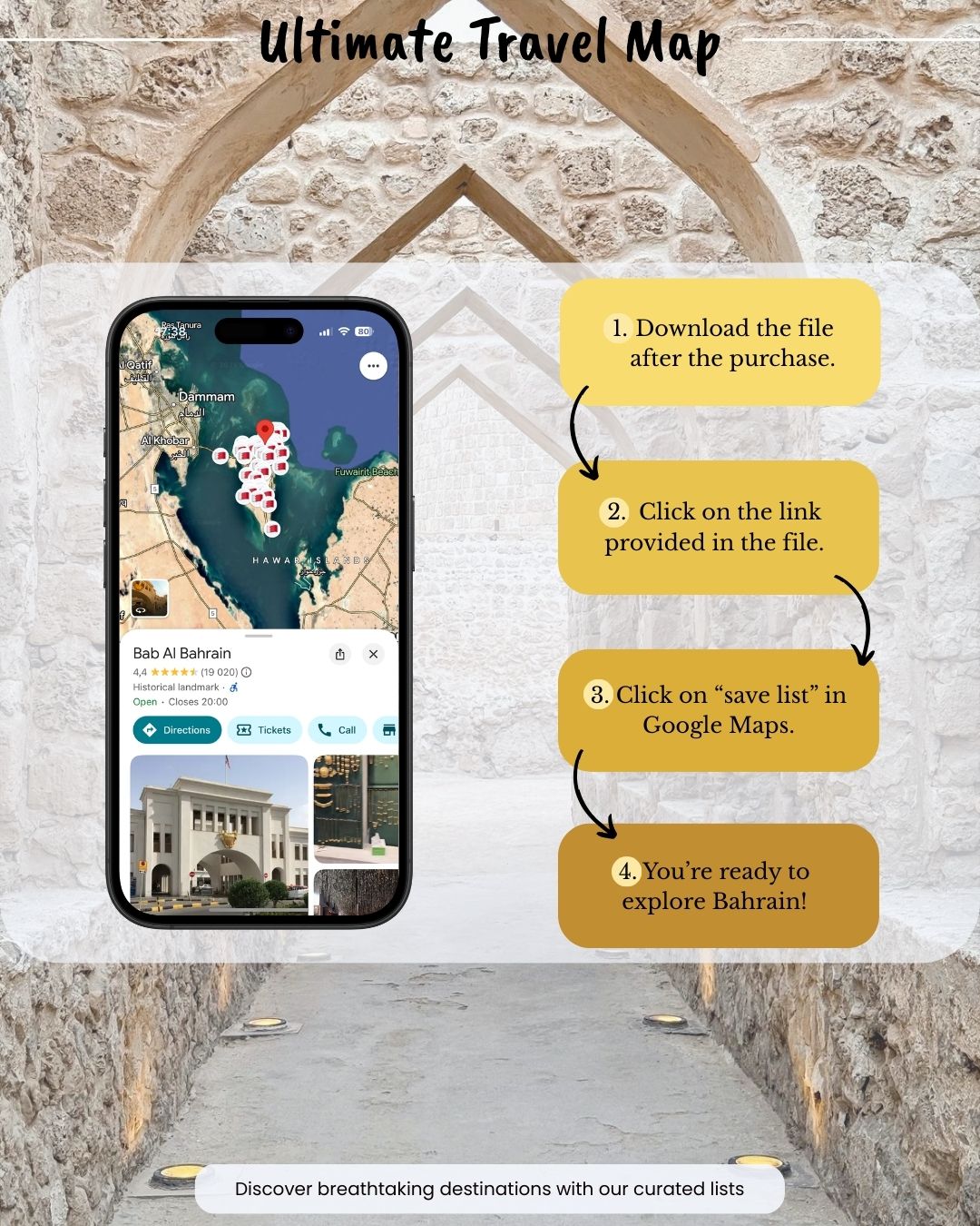 Bahrain Travel Map - Sight Maps