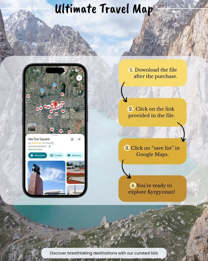 Kyrgyzstan Travel Map - Sight Maps