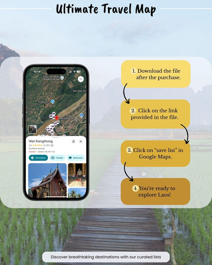 Laos Travel Map - by Sight Maps