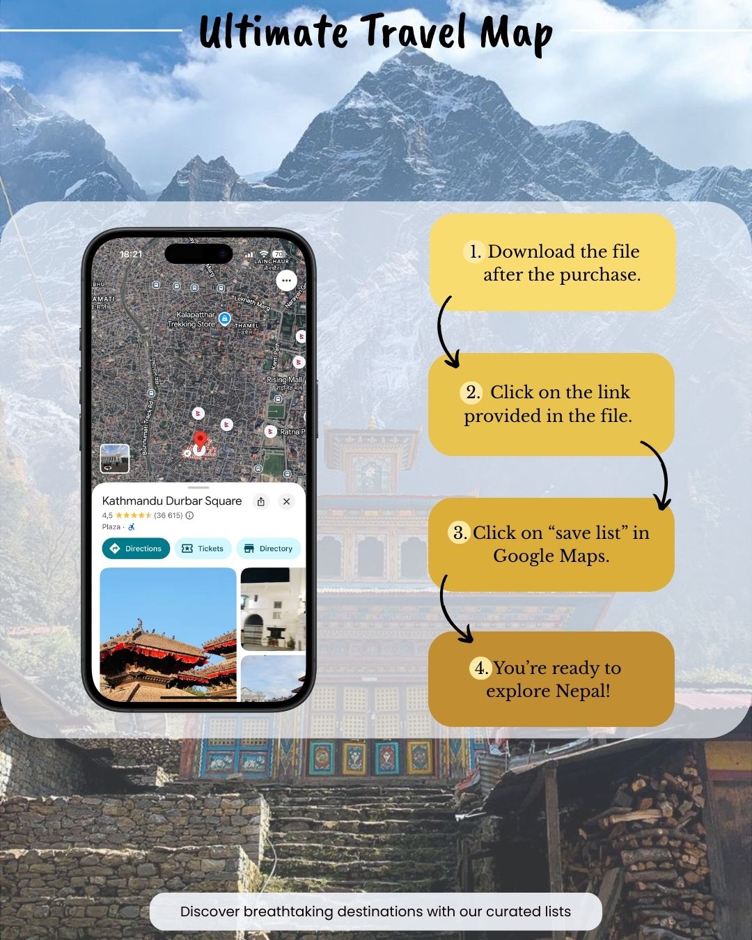 Nepal Travel Map - by Sight Maps