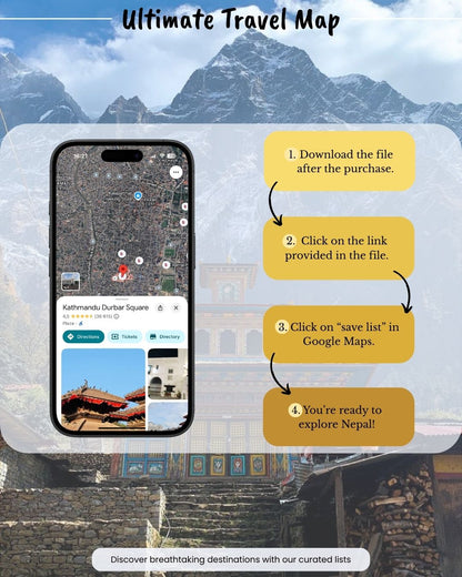 Nepal Travel Map - by Sight Maps