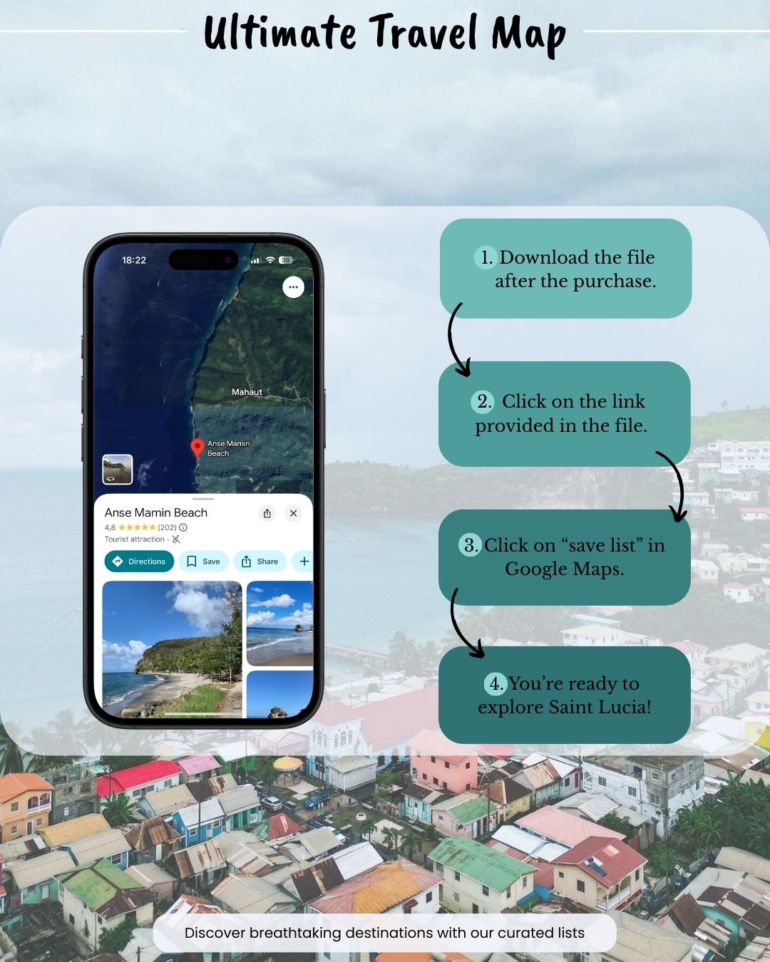 Saint Lucia Travel Map - Sight Maps