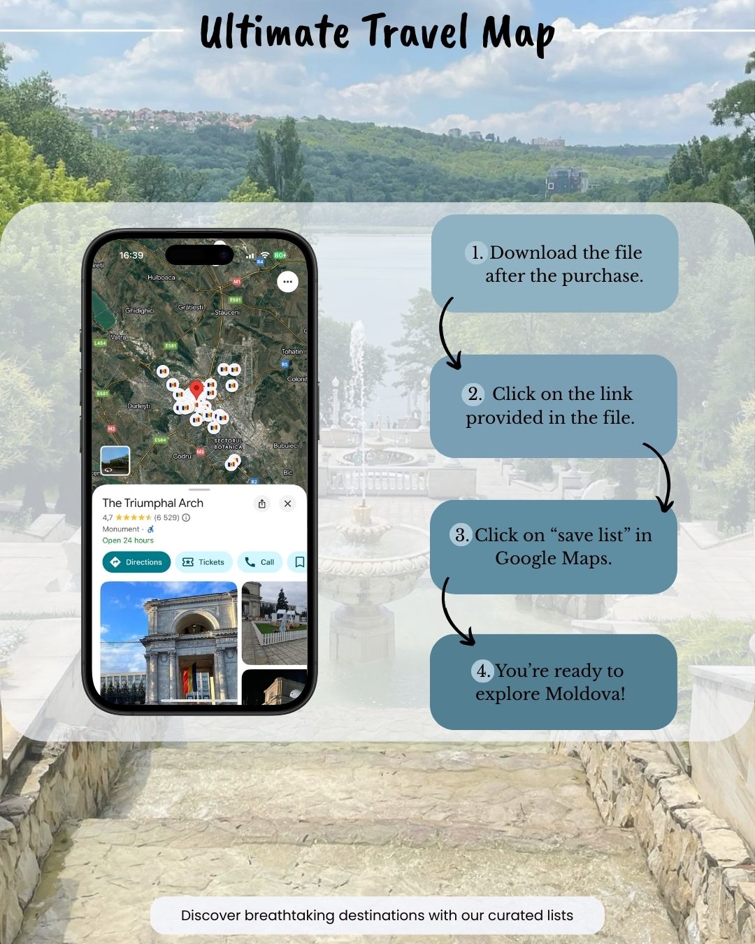 Moldova Travel Map - Sight Maps