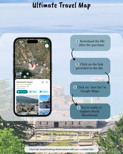 North Macedonia Travel Map - Sight Maps