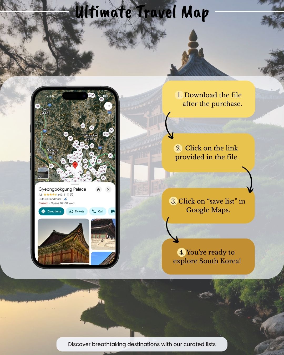 South Korea Travel Map - Sight Maps