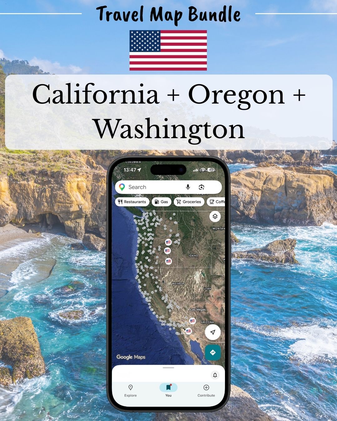U.S. West Coast Road Trip Bundle - Sight Maps
