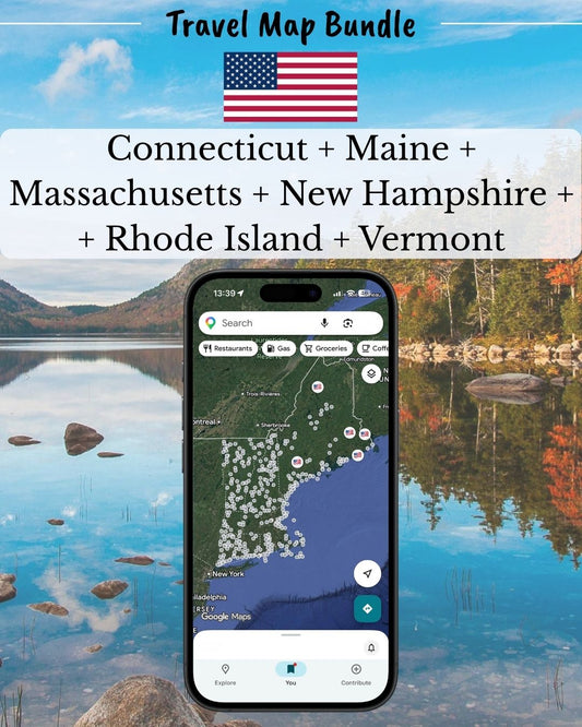New England Trip Bundle - Sight Maps