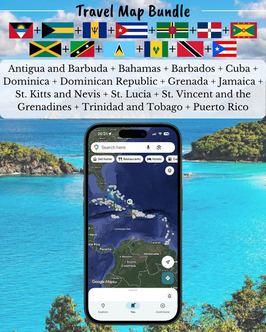 Caribbean Countries Travel Bundle - Sight Maps