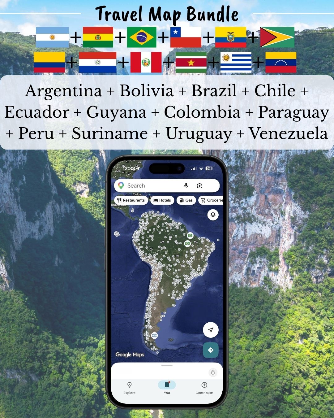 South America Travel Bundle - Sight Maps