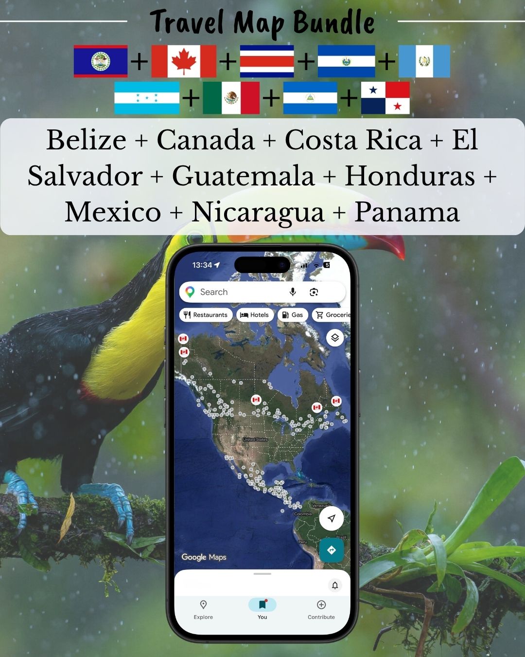 North America Travel Bundle - Sight Maps